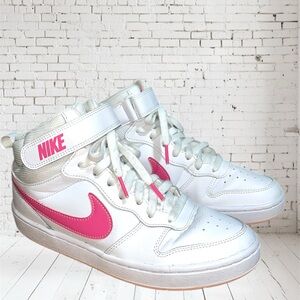 Nike High-Top White and Pink Sneakers